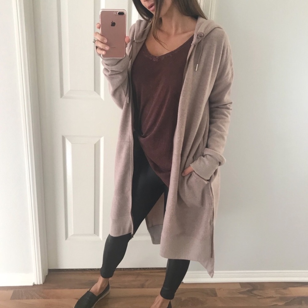 Mauve Zip Cardi
